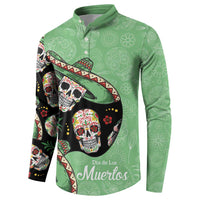 Mexican Sugar Skull Personalized Button Sweatshirt Dia de Los Muertos Vibe LT9 - Wonder Print Shop