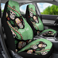 Mexican Sugar Skull Personalized Car Seat Cover Dia de Los Muertos Vibe LT9 - Wonder Print Shop