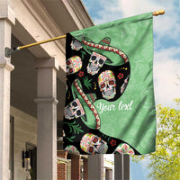 Mexican Sugar Skull Personalized Garden Flag Dia de Los Muertos Vibe - Wonder Print Shop