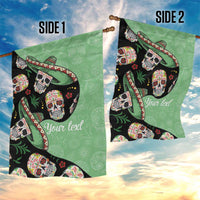 Mexican Sugar Skull Personalized Garden Flag Dia de Los Muertos Vibe - Wonder Print Shop