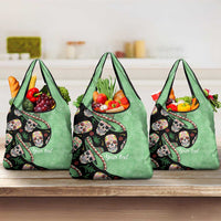 Mexican Sugar Skull Personalized Grocery Bag Dia de Los Muertos Vibe