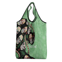 Mexican Sugar Skull Personalized Grocery Bag Dia de Los Muertos Vibe