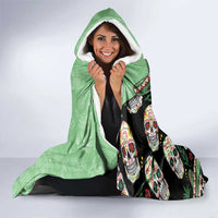 Mexican Sugar Skull Personalized Hooded Blanket Dia de Los Muertos Vibe