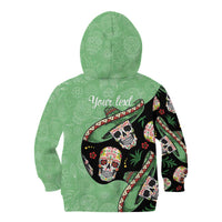 Mexican Sugar Skull Personalized Kid Hoodie Dia de Los Muertos Vibe - Wonder Print Shop