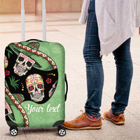 Mexican Sugar Skull Personalized Luggage Cover Dia de Los Muertos Vibe - Wonder Print Shop