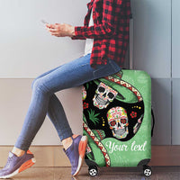 Mexican Sugar Skull Personalized Luggage Cover Dia de Los Muertos Vibe - Wonder Print Shop