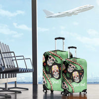 Mexican Sugar Skull Personalized Luggage Cover Dia de Los Muertos Vibe - Wonder Print Shop