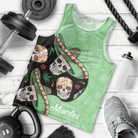 Mexican Sugar Skull Personalized Men Tank Top Dia de Los Muertos Vibe - Wonder Print Shop