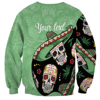 Mexican Sugar Skull Personalized Sweatshirt Dia de Los Muertos Vibe - Wonder Print Shop
