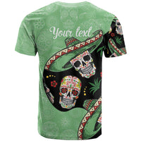 Mexican Sugar Skull Personalized T Shirt Dia de Los Muertos Vibe - Wonder Print Shop