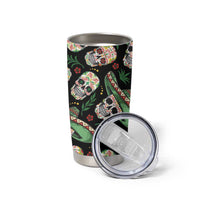 Mexican Sugar Skull Personalized Tumbler Cup Dia de Los Muertos Vibe - Wonder Print Shop