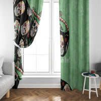 Mexican Sugar Skull Personalized Window Curtain Dia de Los Muertos Vibe - Wonder Print Shop
