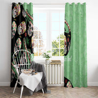 Mexican Sugar Skull Personalized Window Curtain Dia de Los Muertos Vibe - Wonder Print Shop