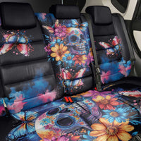 Mexican La Calaca and Butterfly Back Car Seat Cover Skull Day Of The Dead LT9 - Wonder Print Shop