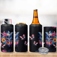 Mexican La Calaca and Butterfly 4 in 1 Can Cooler Tumbler Skull Day Of The Dead LT9 - Wonder Print Shop
