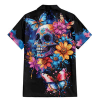 Mexican La Calaca and Butterfly Family Matching Mermaid Dress and Hawaiian Shirt Skull Day Of The Dead LT9 - Wonder Print Shop