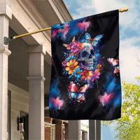 Mexican La Calaca and Butterfly Garden Flag Skull Day Of The Dead - Wonder Print Shop
