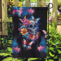 Mexican La Calaca and Butterfly Garden Flag Skull Day Of The Dead - Wonder Print Shop