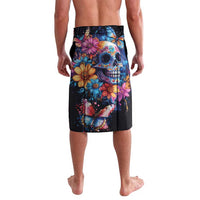 Mexican La Calaca and Butterfly Lavalava Skull Day Of The Dead - Wonder Print Shop