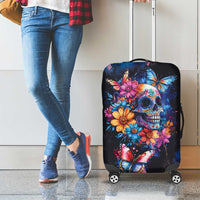 Mexican La Calaca and Butterfly Luggage Cover Skull Day Of The Dead - Wonder Print Shop