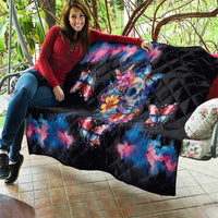 Mexican La Calaca and Butterfly Quilt Skull Day Of The Dead - Wonder Print Shop