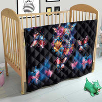 Mexican La Calaca and Butterfly Quilt Skull Day Of The Dead - Wonder Print Shop