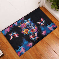 Mexican La Calaca and Butterfly Rubber Doormat Skull Day Of The Dead - Wonder Print Shop