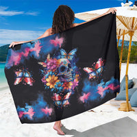 Mexican La Calaca and Butterfly Sarong Skull Day Of The Dead - Wonder Print Shop