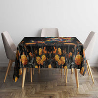 Mexican La Calaca and Marigold Flowers Tablecloth Skull Day Of The Dead - Wonder Print Shop