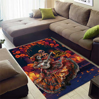 Mexican La Catrina Skeletons Dancing Area Rug Dia de Los Muertos Verion 1 LT9 - Wonder Print Shop