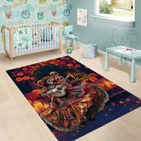 Mexican La Catrina Skeletons Dancing Area Rug Dia de Los Muertos Verion 1 LT9 - Wonder Print Shop