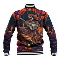 Mexican La Catrina Skeletons Dancing Baseball Jacket Dia de Los Muertos Verion 1 LT9 - Wonder Print Shop