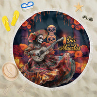 Mexican La Catrina Skeletons Dancing Beach Blanket Dia de Los Muertos Verion 1 LT9 - Wonder Print Shop