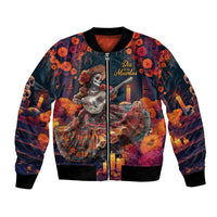 Mexican La Catrina Skeletons Dancing Bomber Jacket Dia de Los Muertos Verion 1 LT9 - Wonder Print Shop