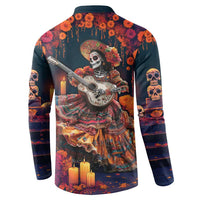 Mexican La Catrina Skeletons Dancing Button Sweatshirt Dia de Los Muertos Verion 1 LT9 - Wonder Print Shop