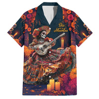 Mexican La Catrina Skeletons Dancing Family Matching Off Shoulder Maxi Dress and Hawaiian Shirt Dia de Los Muertos Verion 1 LT9 - Wonder Print Shop