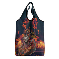 Mexican La Catrina Skeletons Dancing Grocery Bag Dia de Los Muertos Verion 1