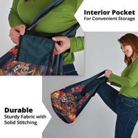 Mexican La Catrina Skeletons Dancing Grocery Bag Dia de Los Muertos Verion 1