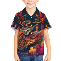 Mexican La Catrina Skeletons Dancing Kid Hawaiian Shirt Dia de Los Muertos Verion 1 - Wonder Print Shop