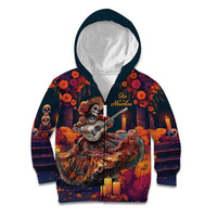 Mexican La Catrina Skeletons Dancing Kid Hoodie Dia de Los Muertos Verion 1 - Wonder Print Shop