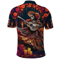 Mexican La Catrina Skeletons Dancing Polo Shirt Dia de Los Muertos Verion 1 - Wonder Print Shop