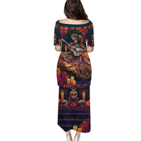 Mexican La Catrina Skeletons Dancing Puletasi Dia de Los Muertos Verion 1 - Wonder Print Shop