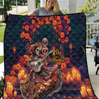 Mexican La Catrina Skeletons Dancing Quilt Dia de Los Muertos Verion 1 - Wonder Print Shop
