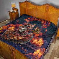 Mexican La Catrina Skeletons Dancing Quilt Dia de Los Muertos Verion 1 - Wonder Print Shop
