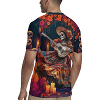 Mexican La Catrina Skeletons Dancing Rugby Jersey Dia de Los Muertos Verion 1 - Wonder Print Shop