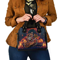 Mexican La Catrina Skeletons Dancing Shoulder Handbag Dia de Los Muertos Verion 1