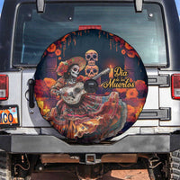 Mexican La Catrina Skeletons Dancing Spare Tire Cover Dia de Los Muertos Verion 1 - Wonder Print Shop