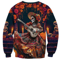 Mexican La Catrina Skeletons Dancing Sweatshirt Dia de Los Muertos Verion 1 - Wonder Print Shop