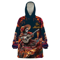Mexican La Catrina Skeletons Dancing Wearable Blanket Hoodie Dia de Los Muertos Verion 1 - Wonder Print Shop