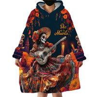 Mexican La Catrina Skeletons Dancing Wearable Blanket Hoodie Dia de Los Muertos Verion 1 - Wonder Print Shop